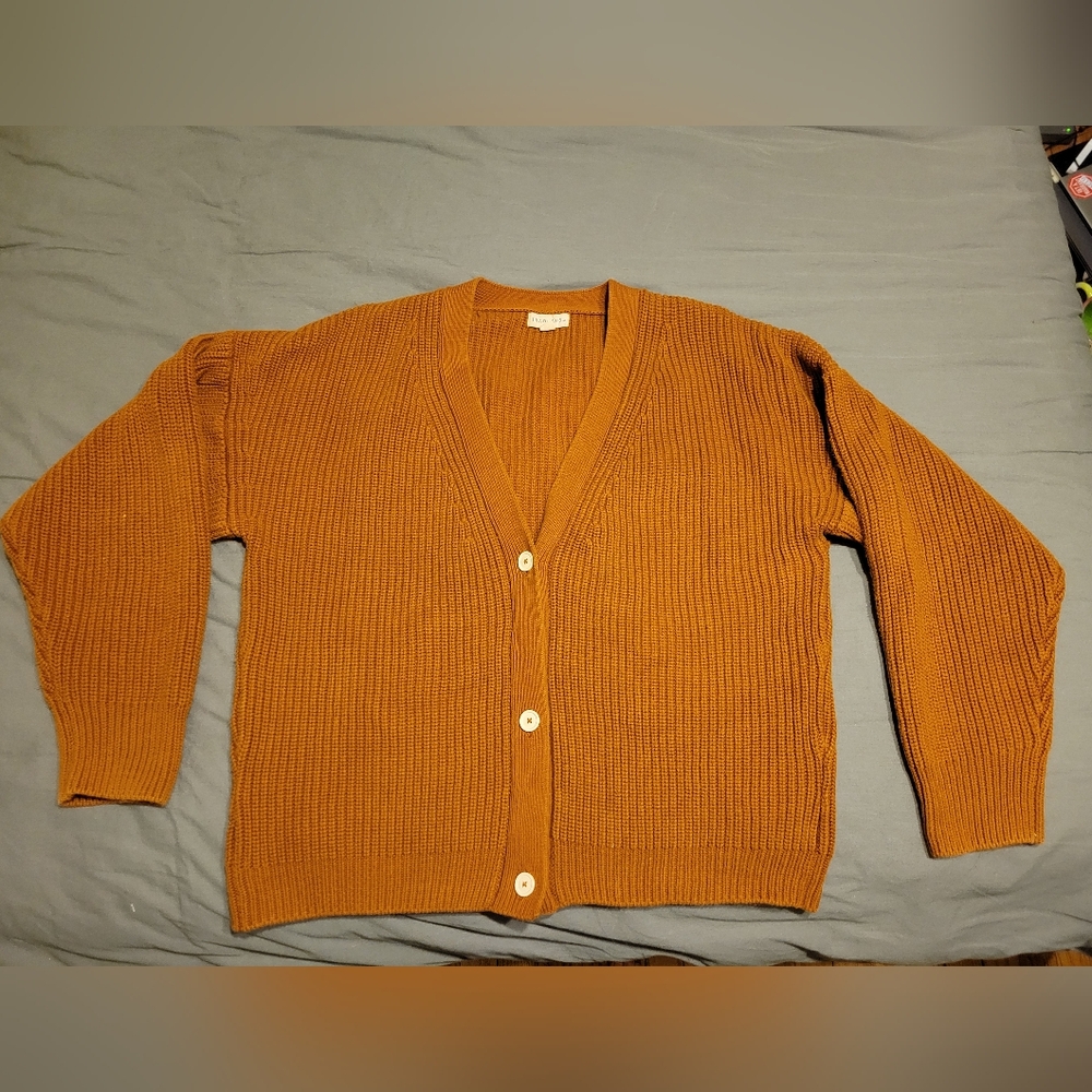 Tradlands Shelter Cardigan - Burnt Orange - Size XL